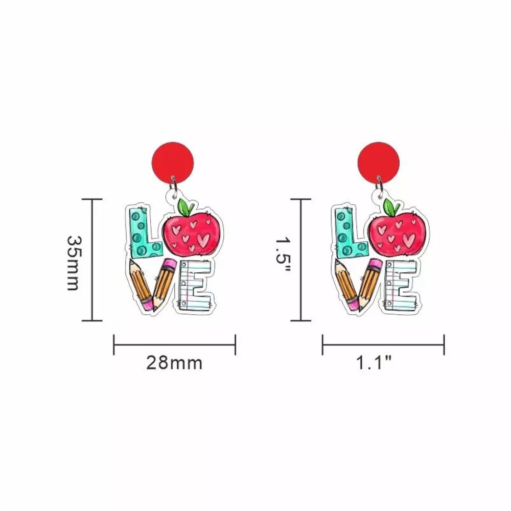Teacher Love earrings